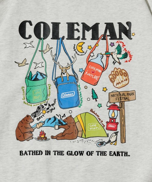 COLEMAN（コールマン）の「Coleman/コールマン 別注 バックプリント スピンドル クルーネックスウェット（Tシャツ/カットソー・メンズ・ライトグレー/チャコールグレー/ブルー/オフホワイト・MEDIUM/LARGE）」の17枚目の写真