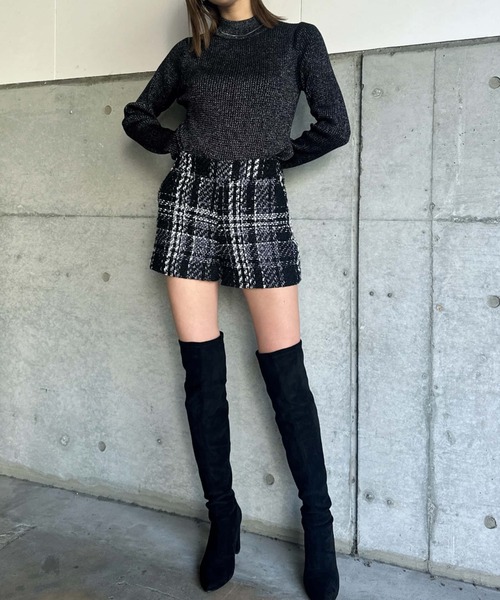 EGOIST(エゴイスト)の「ラメボトルネックニットトップス(ニット/セーター・レディース・ブラック/アイボリー/グレイッシュベージュ・FREE)」の16枚目の写真