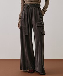 UNITED TOKYO | キュプラジャージーワイドパンツ｜ウォッシャブル/セットアップ/細見え/秋服/冬服(その他パンツ)