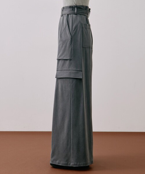 UNITED TOKYO（ユナイテッドトウキョウ）の「キュプラジャージーワイドパンツ｜ウォッシャブル/セットアップ/細見え/秋服/冬服（その他パンツ・レディース・グレー/ブラウン・1/2）」の16枚目の写真
