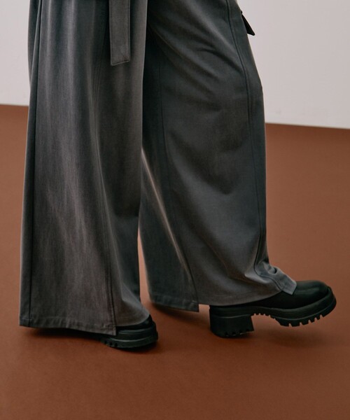 UNITED TOKYO（ユナイテッドトウキョウ）の「キュプラジャージーワイドパンツ｜ウォッシャブル/セットアップ/細見え/秋服/冬服（その他パンツ・レディース・グレー/ブラウン・1/2）」の21枚目の写真