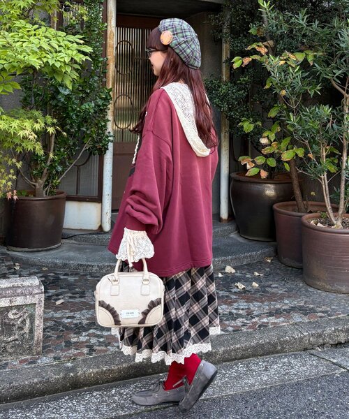 CIAOPANIC（チャオパニック）の「【まるお(@_maruoo0___)企画】パグスウェット（スウェット・レディース・イエロー/ボルドー・FREE）」の17枚目の写真