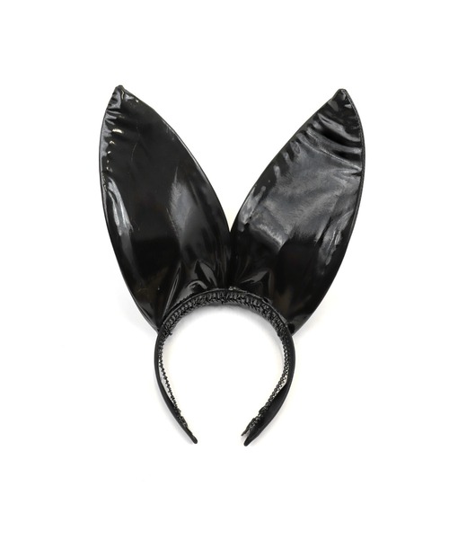 Tika（ティカ）の「コスプレ セクシー バニー エナメル ハイレグ レースアップ リボン ベアトップ レオタード 3点セット イースター（コスチューム/パーティーグッズ・レディース・ブラック・L/S/M）」の13枚目の写真