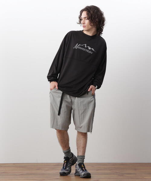 MANASTASH（マナスタッシュ）の「MANASTASH/マナスタッシュ　REF. LOGO TECH L/S TOP/テックロンT（Tシャツ/カットソー・メンズ・ブラック/モスグリーン/ネイビー・S/L/M/XL）」の7枚目の写真