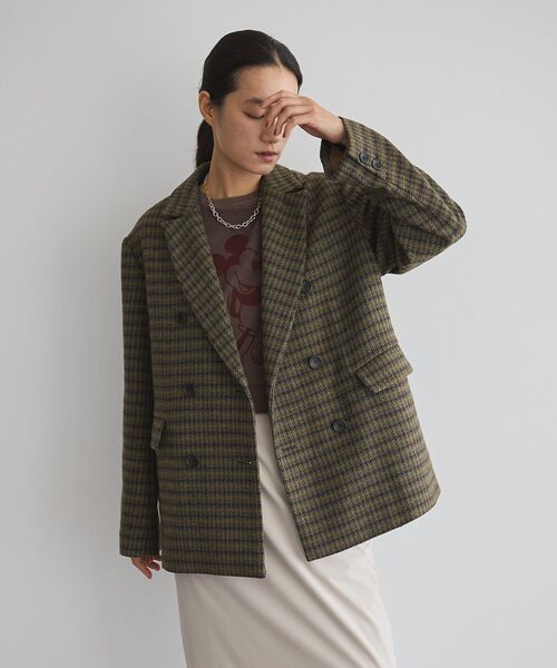 GARAGE OF GOOD CLOTHING（ガレージオブグッドクロージング）の「フランネルツイードジャケット（テーラードジャケット・レディース・ブラウン・M）」の16枚目の写真