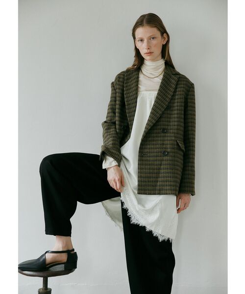 GARAGE OF GOOD CLOTHING（ガレージオブグッドクロージング）の「フランネルツイードジャケット（テーラードジャケット・レディース・ブラウン・M）」の18枚目の写真