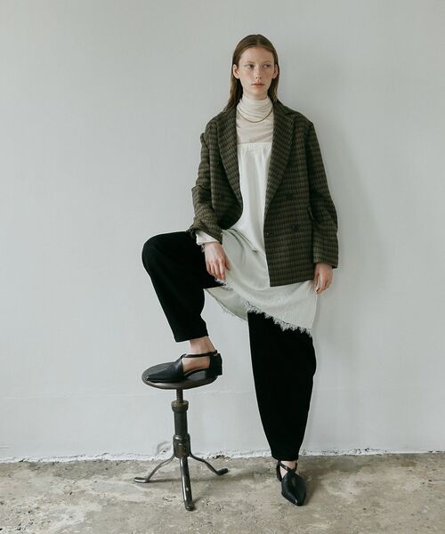 GARAGE OF GOOD CLOTHING（ガレージオブグッドクロージング）の「フランネルツイードジャケット（テーラードジャケット・レディース・ブラウン・M）」の22枚目の写真