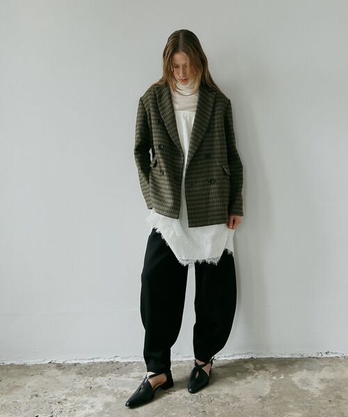 GARAGE OF GOOD CLOTHING（ガレージオブグッドクロージング）の「フランネルツイードジャケット（テーラードジャケット・レディース・ブラウン・M）」の21枚目の写真