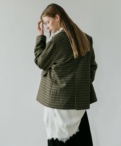 GARAGE OF GOOD CLOTHING（ガレージオブグッドクロージング）の「フランネルツイードジャケット（テーラードジャケット・レディース・ブラウン・M）」の20枚目の写真