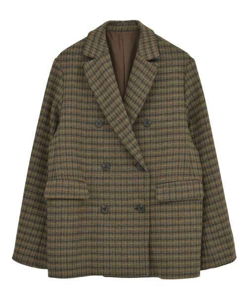 GARAGE OF GOOD CLOTHING（ガレージオブグッドクロージング）の「フランネルツイードジャケット（テーラードジャケット・レディース・ブラウン・M）」の2枚目の写真