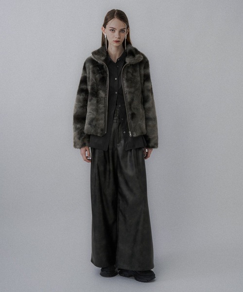 HARE（ハレ）の「コンパクトスウェードシャツ(HARE)（シャツ/ブラウス・レディース・ブラック/ブラウン・FREE）」の21枚目の写真