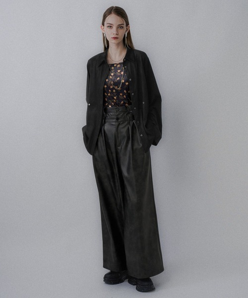 HARE（ハレ）の「コンパクトスウェードシャツ(HARE)（シャツ/ブラウス・レディース・ブラック/ブラウン・FREE）」の22枚目の写真