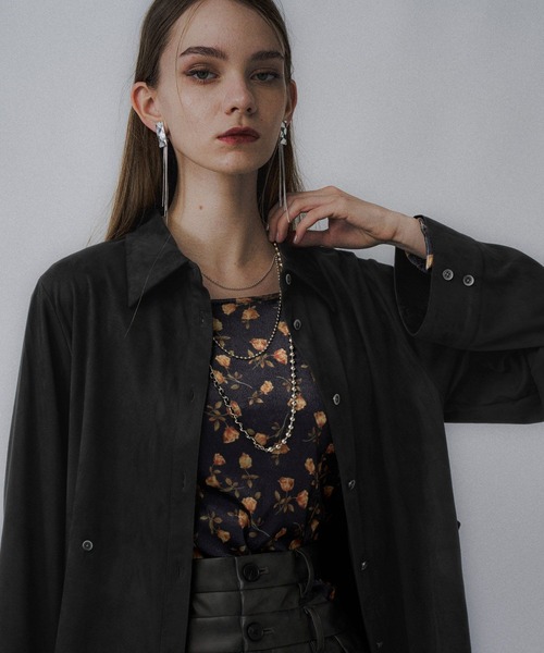 HARE（ハレ）の「コンパクトスウェードシャツ(HARE)（シャツ/ブラウス・レディース・ブラック/ブラウン・FREE）」の17枚目の写真