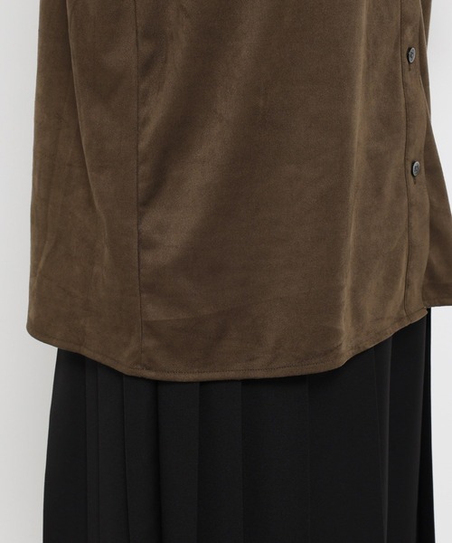 HARE（ハレ）の「コンパクトスウェードシャツ(HARE)（シャツ/ブラウス・レディース・ブラック/ブラウン・FREE）」の14枚目の写真