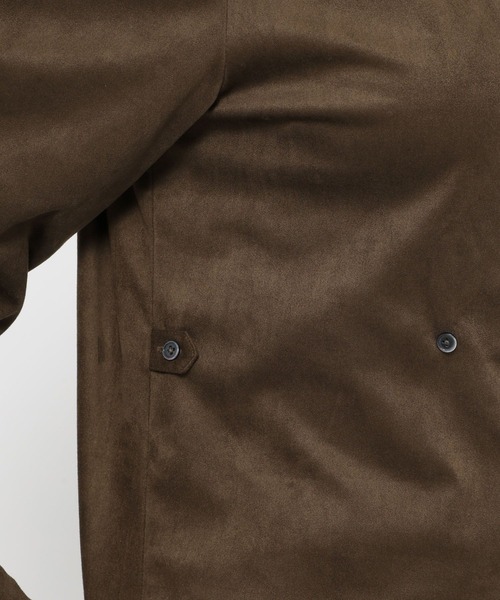 HARE（ハレ）の「コンパクトスウェードシャツ(HARE)（シャツ/ブラウス・レディース・ブラック/ブラウン・FREE）」の3枚目の写真