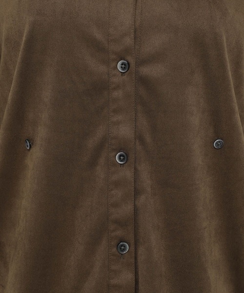 HARE（ハレ）の「コンパクトスウェードシャツ(HARE)（シャツ/ブラウス・レディース・ブラック/ブラウン・FREE）」の8枚目の写真