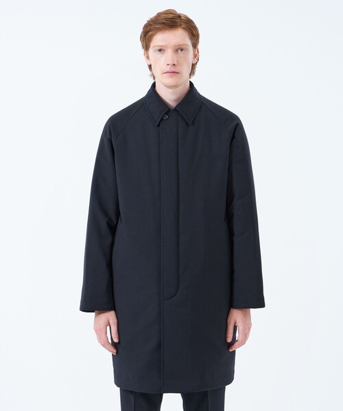 MACKINTOSH PHILOSOPHY（ﾏｯｷﾝﾄｯｼｭ ﾌｨﾛｿﾌｨｰ）の「トロッター LOXLEY(ロクスリー) ウーリーツイル（ステンカラーコート・メンズ・ブラック/ダークネイビー・38/40）」の5枚目の写真