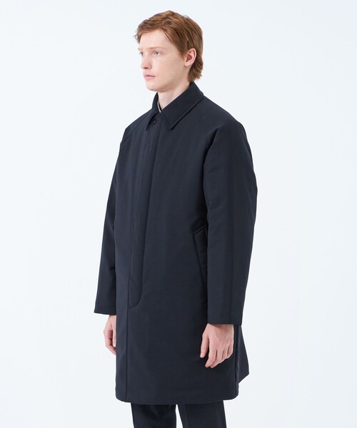 MACKINTOSH PHILOSOPHY（ﾏｯｷﾝﾄｯｼｭ ﾌｨﾛｿﾌｨｰ）の「トロッター LOXLEY(ロクスリー) ウーリーツイル（ステンカラーコート・メンズ・ブラック/ダークネイビー・38/40）」の6枚目の写真