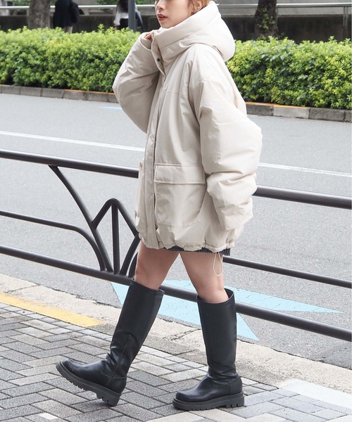 tiptop（ティップトップ）の「【ZOZO限定アイテム】中綿モンスターフードブルゾン（ブルゾン・レディース・ブラック/アイボリー・FREE）」の13枚目の写真