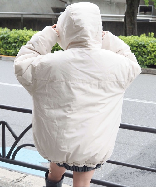 tiptop（ティップトップ）の「【ZOZO限定アイテム】中綿モンスターフードブルゾン（ブルゾン・レディース・ブラック/アイボリー・FREE）」の15枚目の写真