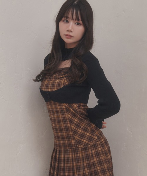 M DOLLY original* check angelica long dress/チェックアンジェリカ