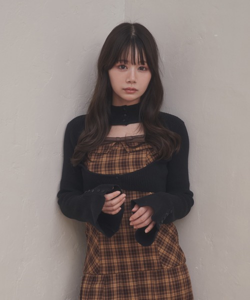 M DOLLY original* check angelica long dress/チェックアンジェリカ