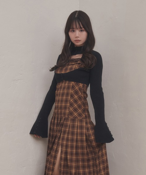 M DOLLY original* check angelica long dress/チェックアンジェリカ