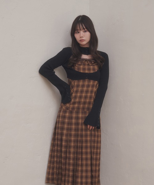 M DOLLY original* check angelica long dress/チェックアンジェリカ
