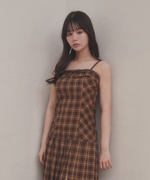 M DOLLY original* check angelica long dress/チェックアンジェリカ