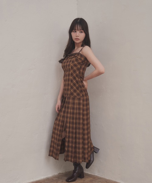 M DOLLY original* check angelica long dress/チェックアンジェリカ