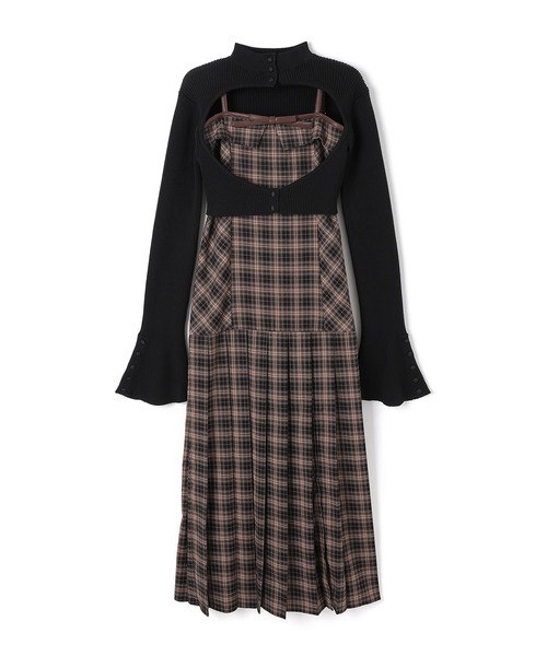 M DOLLY original* check angelica long dress/チェックアンジェリカ