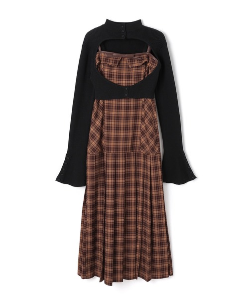 M DOLLY original* check angelica long dress/チェックアンジェリカ