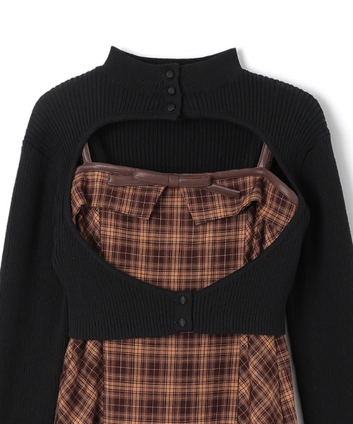 M DOLLY original* check angelica long dress/チェックアンジェリカ