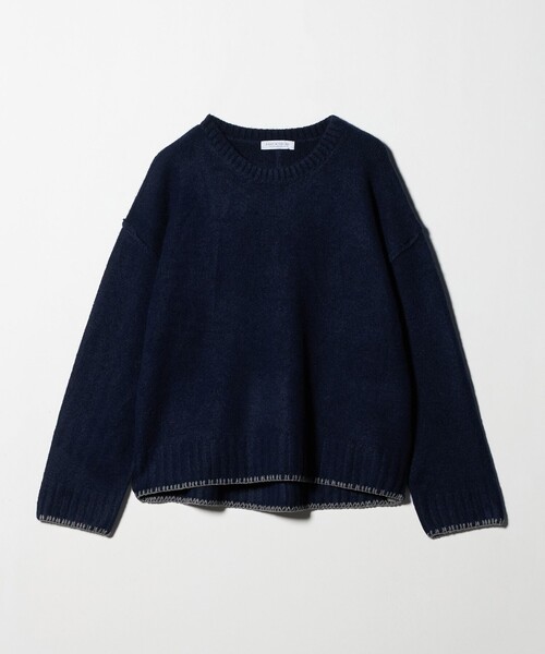 A DAY IN THE LIFE UNITED ARROWS(アデイインザライフユナイテッドアローズ)の「ブランケットステッチ クルーネックニット <A DAY IN THE LIFE>(ニット/セーター・レディース・グレー系/ナチュラル/ネイビー/ピンク・FREE)」の3枚目の写真