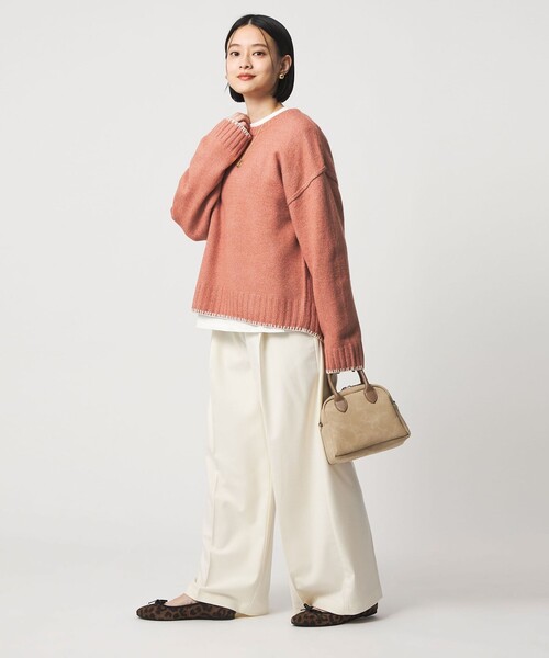 A DAY IN THE LIFE UNITED ARROWS(アデイインザライフユナイテッドアローズ)の「ブランケットステッチ クルーネックニット <A DAY IN THE LIFE>(ニット/セーター・レディース・グレー系/ナチュラル/ネイビー/ピンク・FREE)」の22枚目の写真