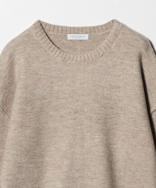 A DAY IN THE LIFE UNITED ARROWS(アデイインザライフユナイテッドアローズ)の「ブランケットステッチ クルーネックニット <A DAY IN THE LIFE>(ニット/セーター・レディース・グレー系/ナチュラル/ネイビー/ピンク・FREE)」の13枚目の写真