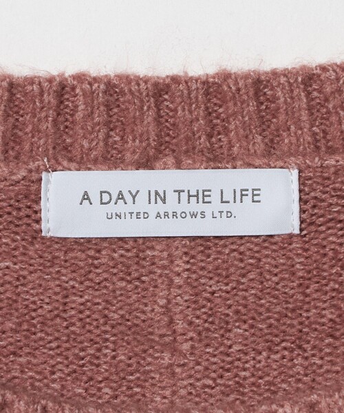 A DAY IN THE LIFE UNITED ARROWS(アデイインザライフユナイテッドアローズ)の「ブランケットステッチ クルーネックニット <A DAY IN THE LIFE>(ニット/セーター・レディース・グレー系/ナチュラル/ネイビー/ピンク・FREE)」の18枚目の写真