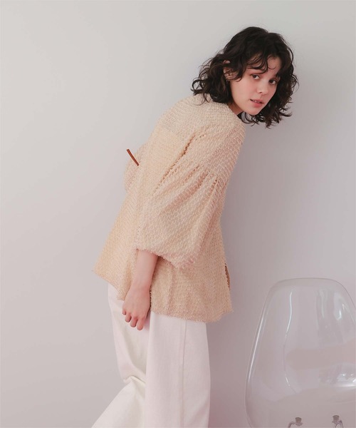 titivate(ティティベイト)の「シアージャガードボリュームブラウス(シャツ/ブラウス・レディース・ブラック/オレンジ/アイボリー・L/S/M)」の21枚目の写真