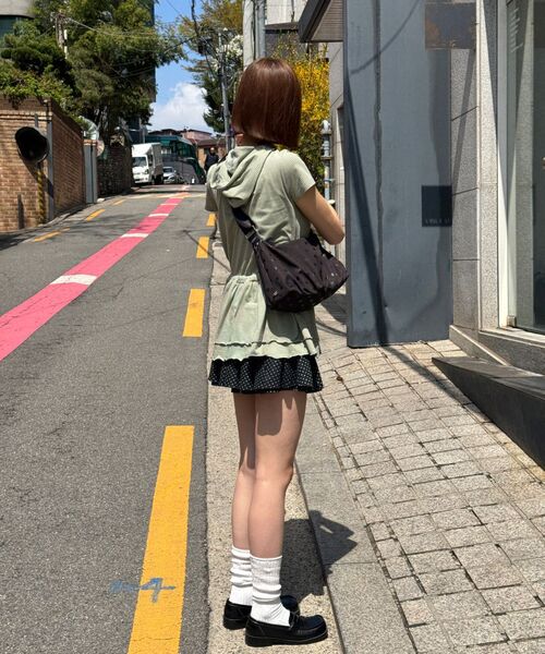 RONRON（ロンロン）の「PLEATS BANDING MINI SKIRT DOT BLACK（スカート・レディース・その他・FREE）」の6枚目の写真