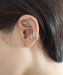 ciite'（シーテ）の「【 金属アレルギー対応 】ダブルライン イヤーカフ サージカルステンレス（片耳用）（イヤーカフ）」