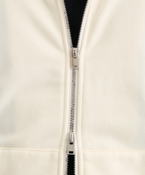 CINOH(チノ)の「【CINOH/チノ】別注 CIGAR POCKET ZIP UP HOODIE(パーカー・メンズ・ホワイト/ブラック・44/46/48)」の11枚目の写真