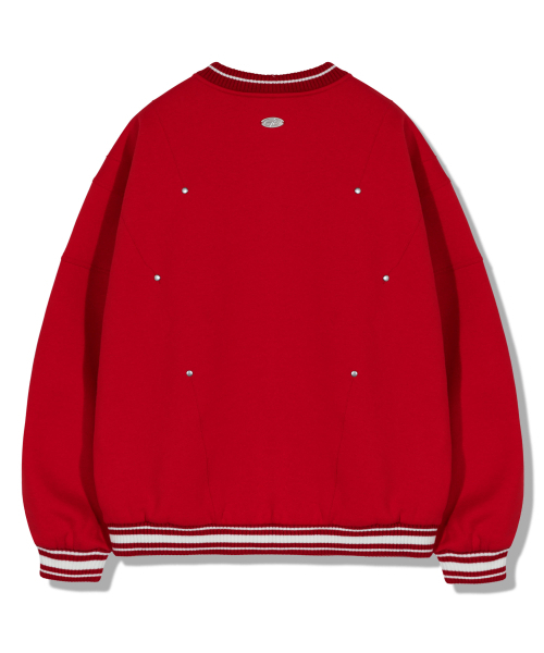 GUBIN(グビン)の「ラインスタッドベースボールジャケット - レッド(スタジャン・レディース・その他・LARGE/MEDIUM)」の2枚目の写真