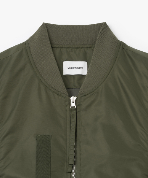 MILLO WOMEN（ミロウーマン）の「ブレンディッドフライトジャケット [カーキ]（ブルゾン・レディース・その他・SMALL/MEDIUM）」の3枚目の写真