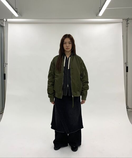 MILLO WOMEN（ミロウーマン）の「ブレンディッドフライトジャケット [カーキ]（ブルゾン・レディース・その他・SMALL/MEDIUM）」の14枚目の写真