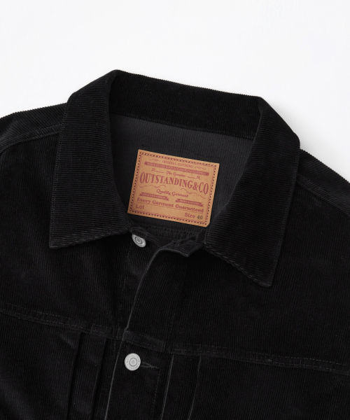 OUTSTANDING(アウトスタンディング)の「CORDUROY 2ND JACKET_BLACK(デニムジャケット・メンズ・その他・SMALL/MEDIUM/LARGE)」の6枚目の写真