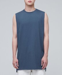 レイヤードスリーブレストップ_ロング丈 [ミッドナイトブルー]