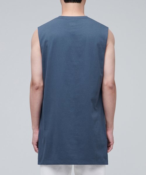 MUSINSA STANDARD（ムシンサスタンダード）の「レイヤードスリーブレストップ_ロング丈 [ミッドナイトブルー]（Tシャツ/カットソー・メンズ・その他・SMALL）」の4枚目の写真