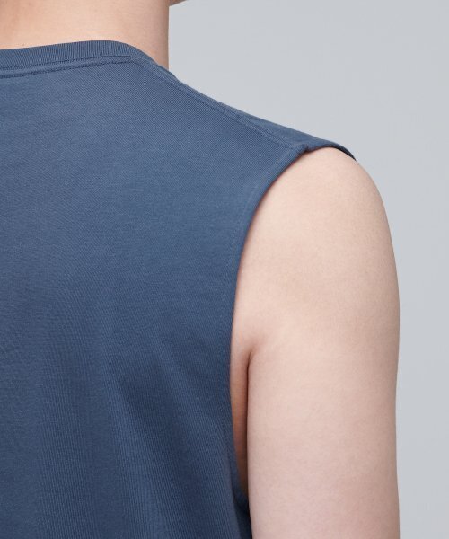MUSINSA STANDARD（ムシンサスタンダード）の「レイヤードスリーブレストップ_ロング丈 [ミッドナイトブルー]（Tシャツ/カットソー・メンズ・その他・SMALL）」の7枚目の写真