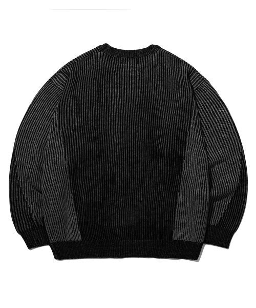 TRILLION(トリリオン)の「ウォッシャブルツートンクルーネックグラフィックニット(ブラック)(ニット/セーター・レディース・その他・MEDIUM/LARGE/X-LARGE)」の6枚目の写真