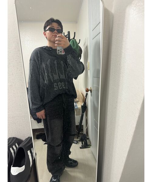 TRILLION(トリリオン)の「ウォッシャブルツートンクルーネックグラフィックニット(ブラック)(ニット/セーター・レディース・その他・MEDIUM/LARGE/X-LARGE)」の22枚目の写真